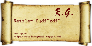 Retzler Győző névjegykártya